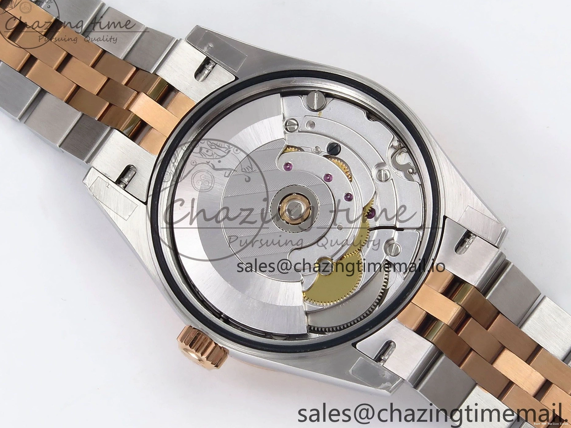 AAA Replica Watches GMF Bracelet SS on Jubilee Dimonds 278381RBR Supportive 1:1 Best 1166 Edition Brown 31 A DateJust Steel 904L RG Dial 0121